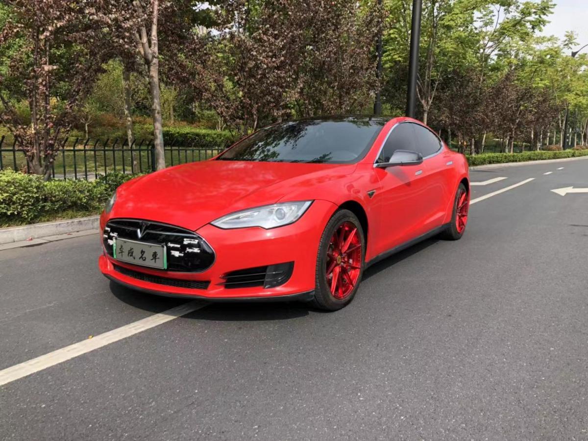 广州2014年11月特斯拉modelsmodels85红色自动档