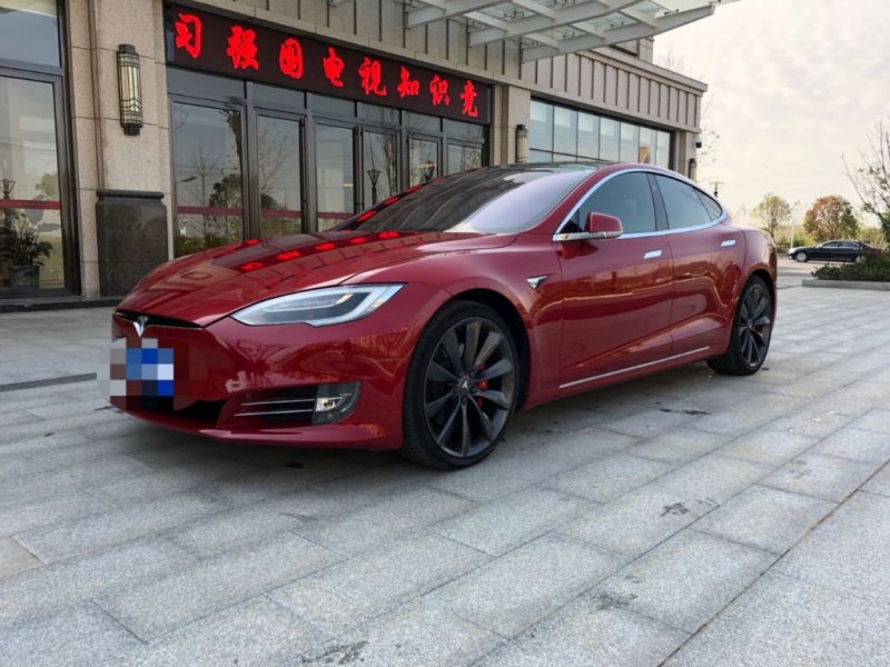 杭州2018年3月特斯拉modelsmodels进口p100d红色自动档
