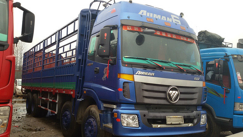 【宜春】2012年12月 福田欧曼前四后八仓栏货车 蓝色 手动挡