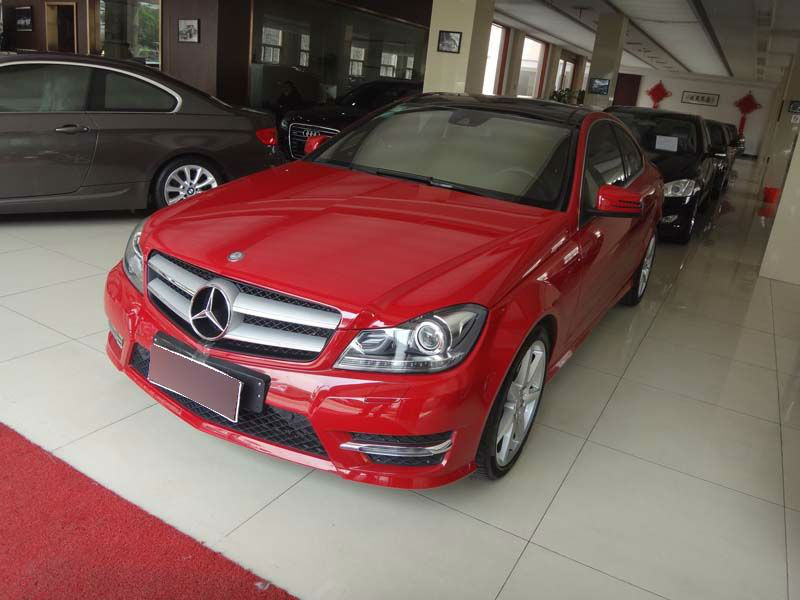 【宁波】2013年8月 奔驰c180轿跑 红色 手自一体