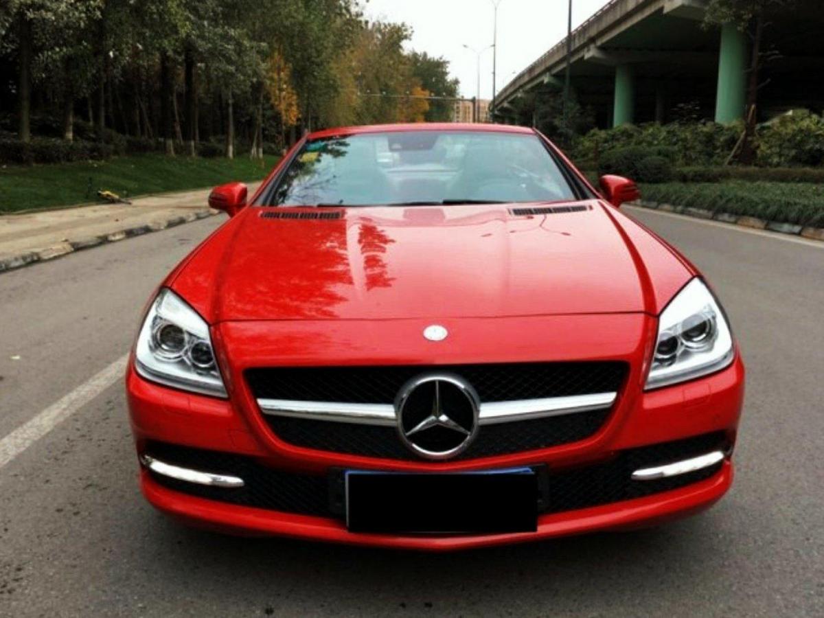 武汉2011年5月奔驰slk2011款slk200时尚型红色自动档