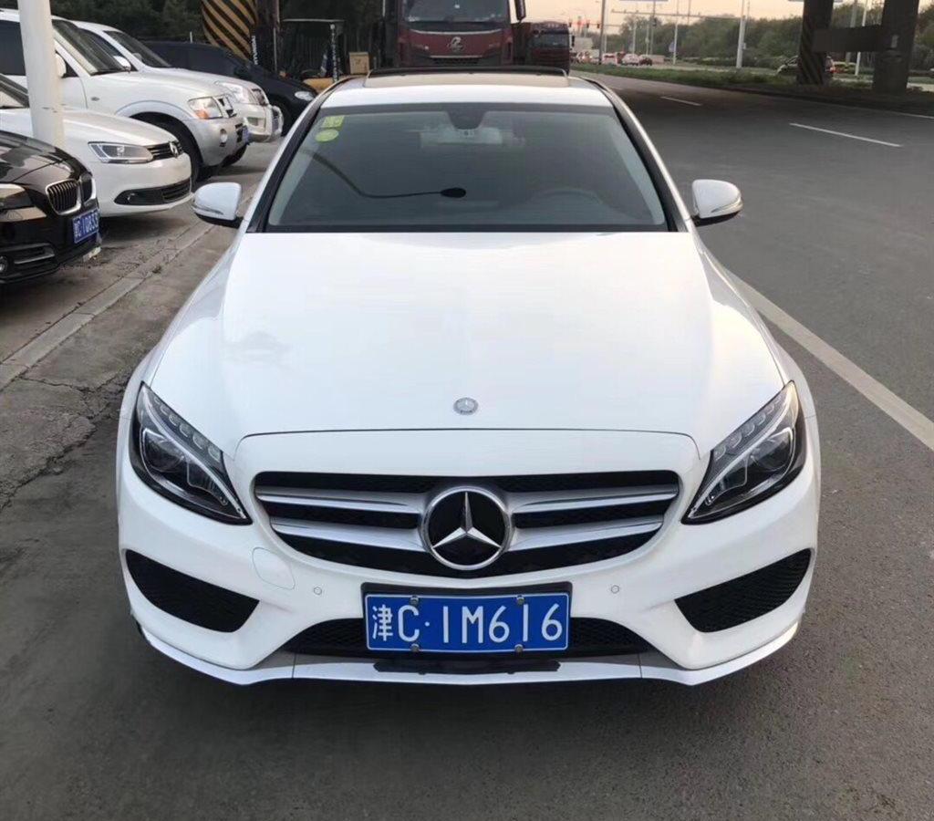 天津2016年7月奔驰奔驰c级2016款c180l运动型白色自动档