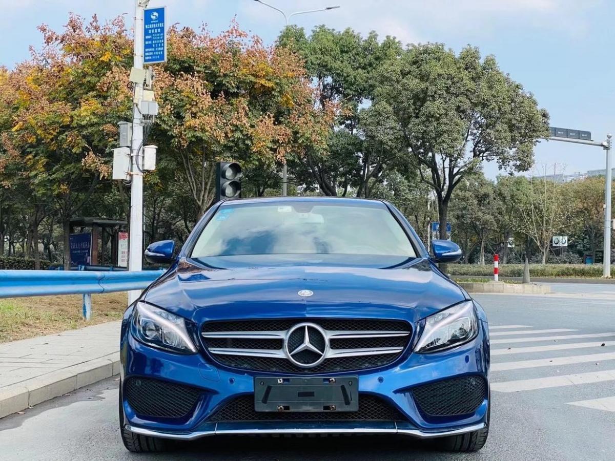 绍兴2017年6月奔驰奔驰c级2017款改款c180l时尚型蓝色手自一体