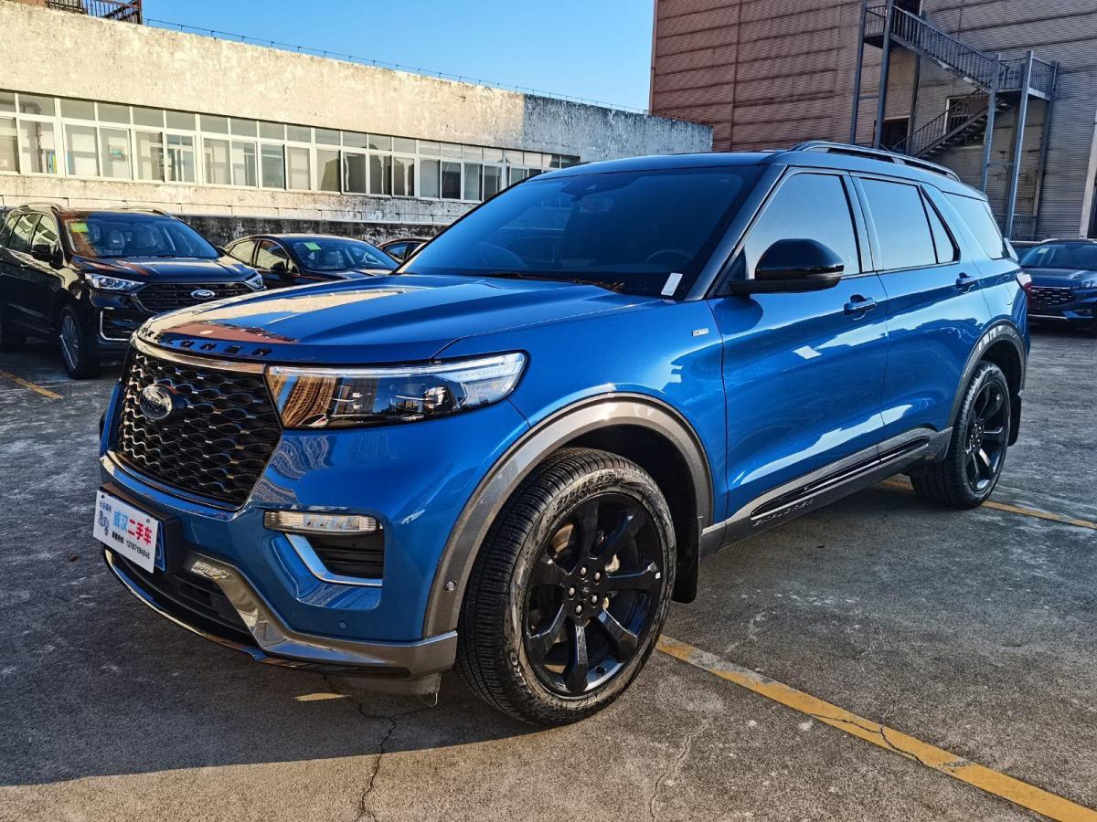 武汉2020年12月福特探险者2020款ecoboost285四驱运动版stline6座蓝色