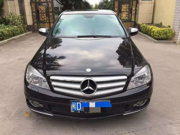 厦门2009年8月奔驰奔驰c级c230时尚型黑色自动档