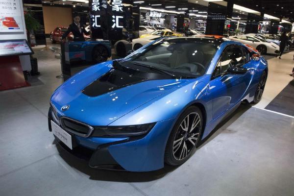 上海未上牌宝马i8蓝色自动档