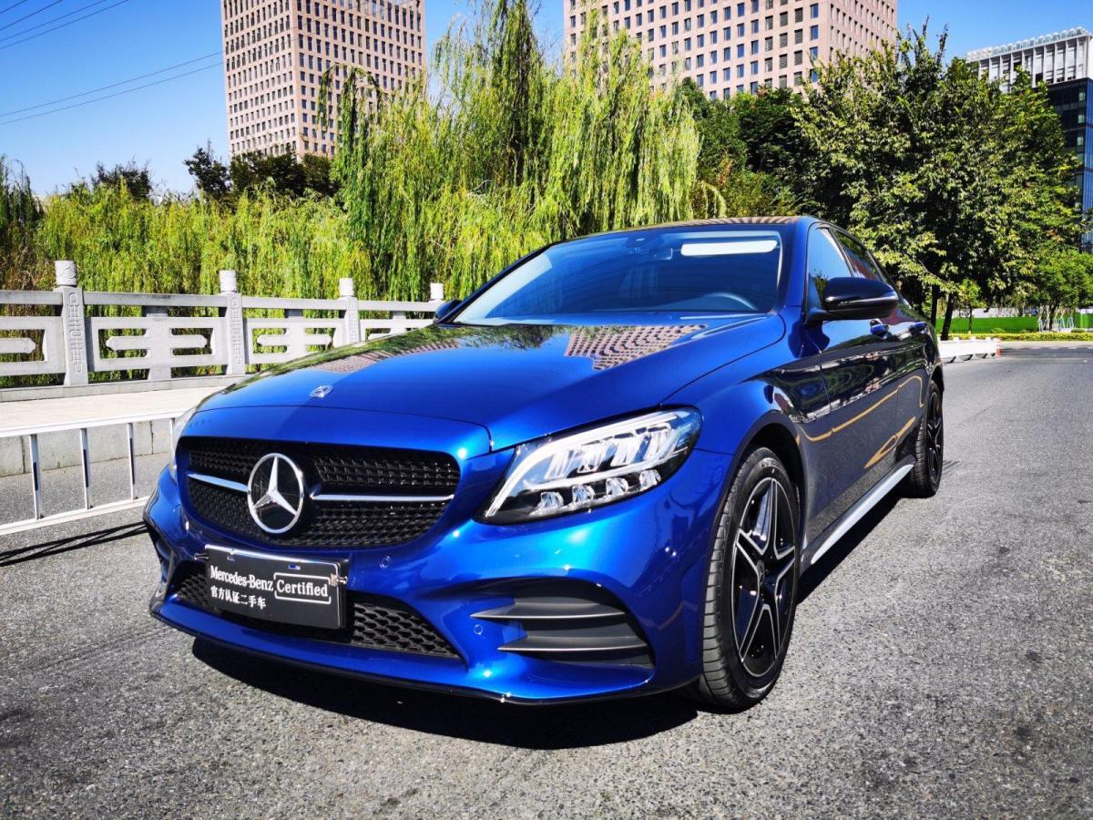 杭州2021年5月奔驰奔驰c级2021款c260l运动星耀臻藏版蓝色自动档