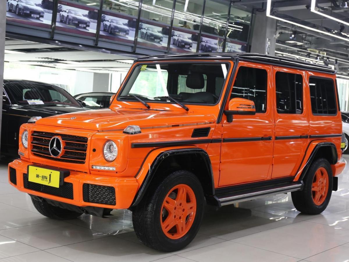 杭州2018年5月奔驰奔驰g级2017款g350d30t4matic橙色自动档