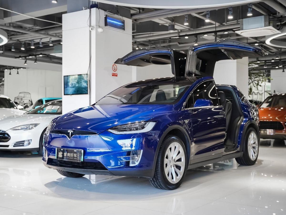 上海2017年2月特斯拉modelx2016款modelx60d蓝色自动档