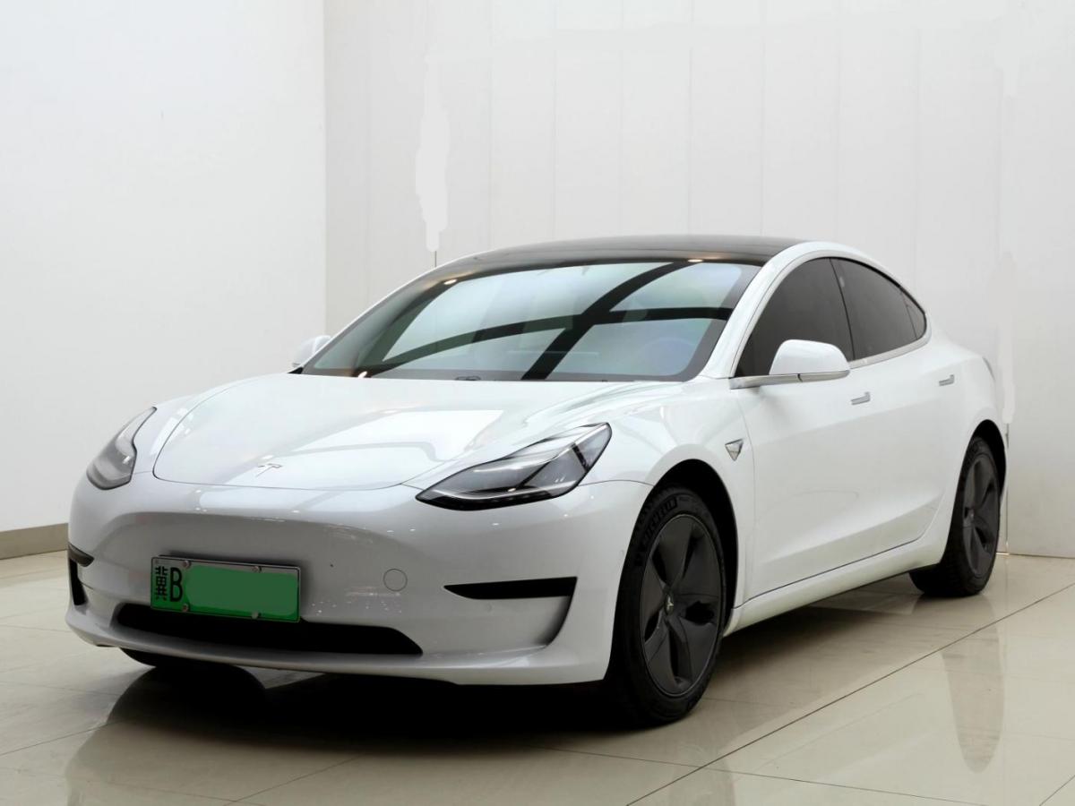 唐山2020年10月特斯拉model32021款標準續航後驅版白色自動檔