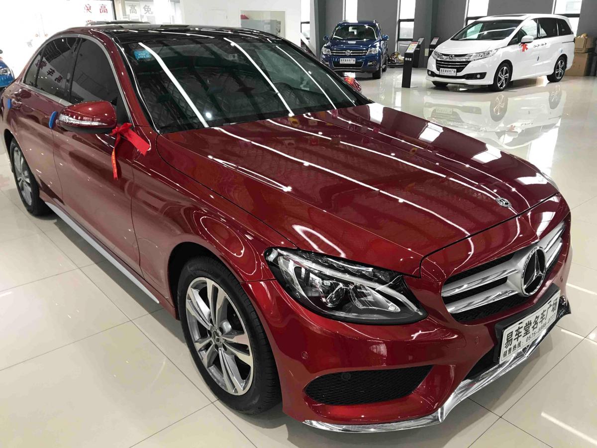 绍兴2017年10月奔驰奔驰c级2017款c200l20t运动型红色自动档