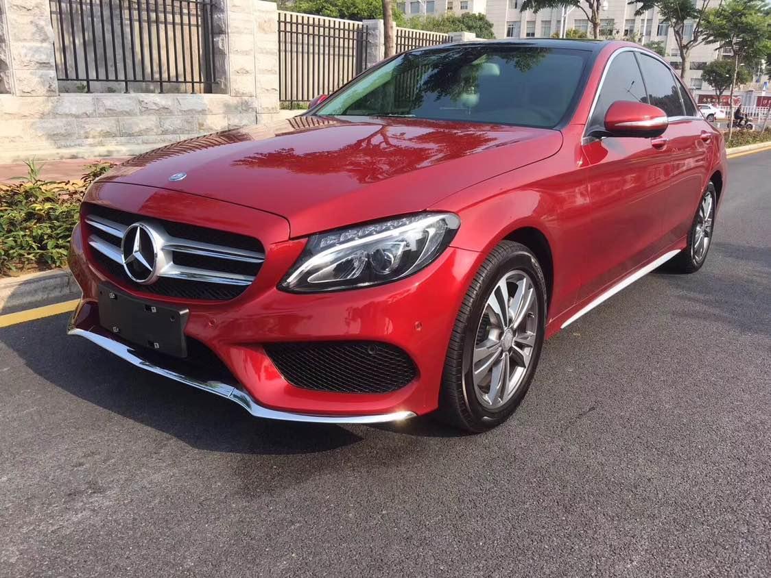 泉州2016年1月奔驰奔驰c级2015款c20020t运动版红色手自一体