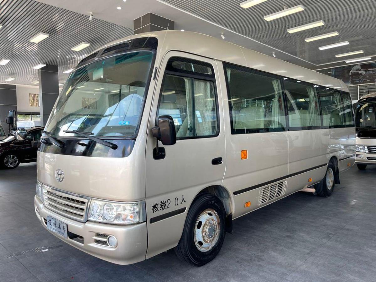 长沙2013年5月丰田柯斯达20座考斯特中巴大巴客车香槟色手动挡