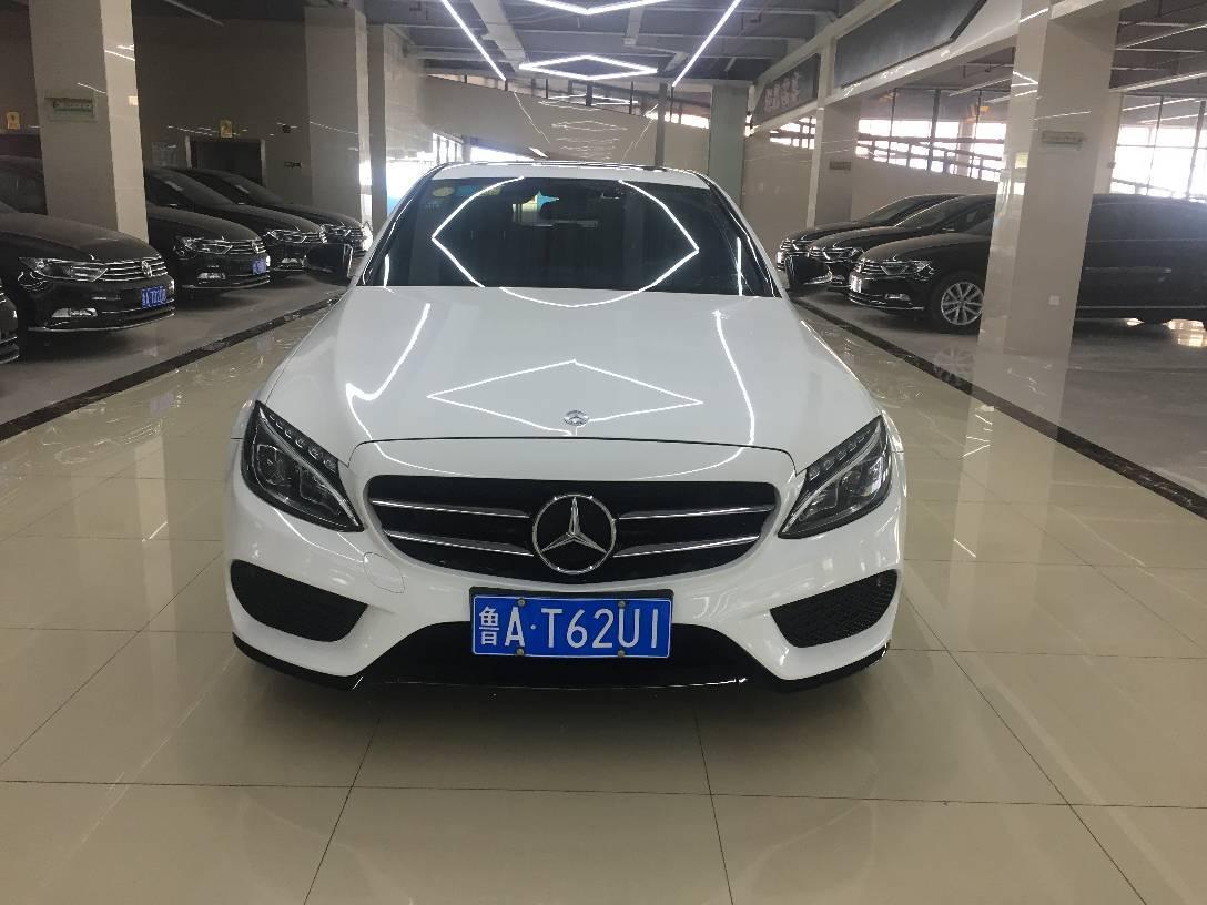 济南2015年8月奔驰奔驰c级2015款c20020t白色自动档