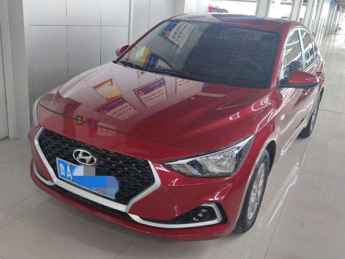 济南2019年5月现代悦动2018款16l自动悦目版gl红色手自一体