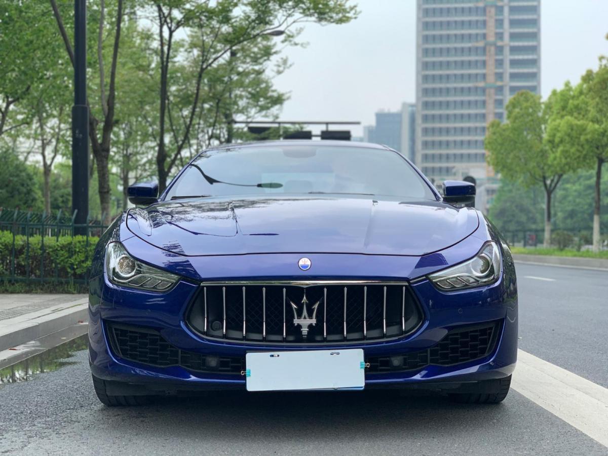 杭州2019年8月玛莎拉蒂ghibli2019款30t350hp标准版国vi蓝色自动档