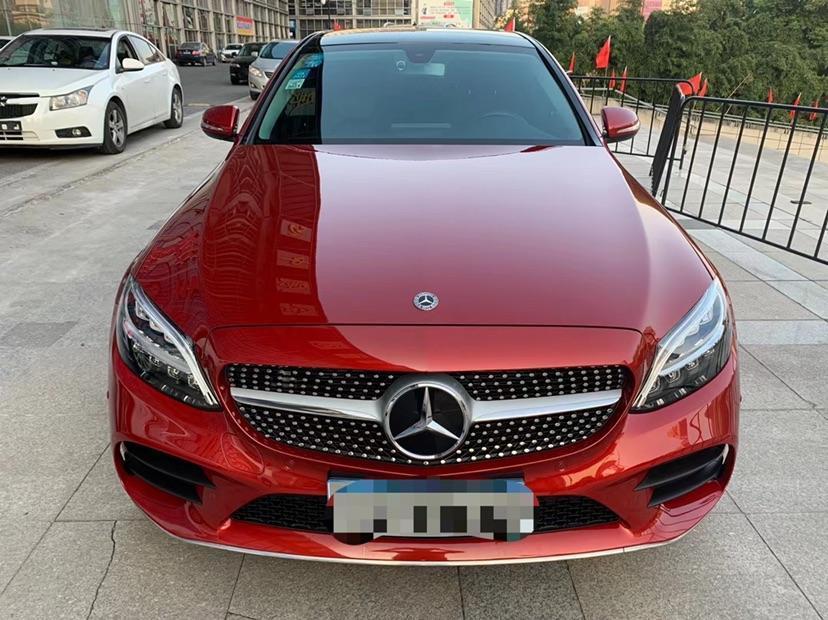 杭州2021年6月奔驰奔驰c级2021款c260l运动版红色手自一体