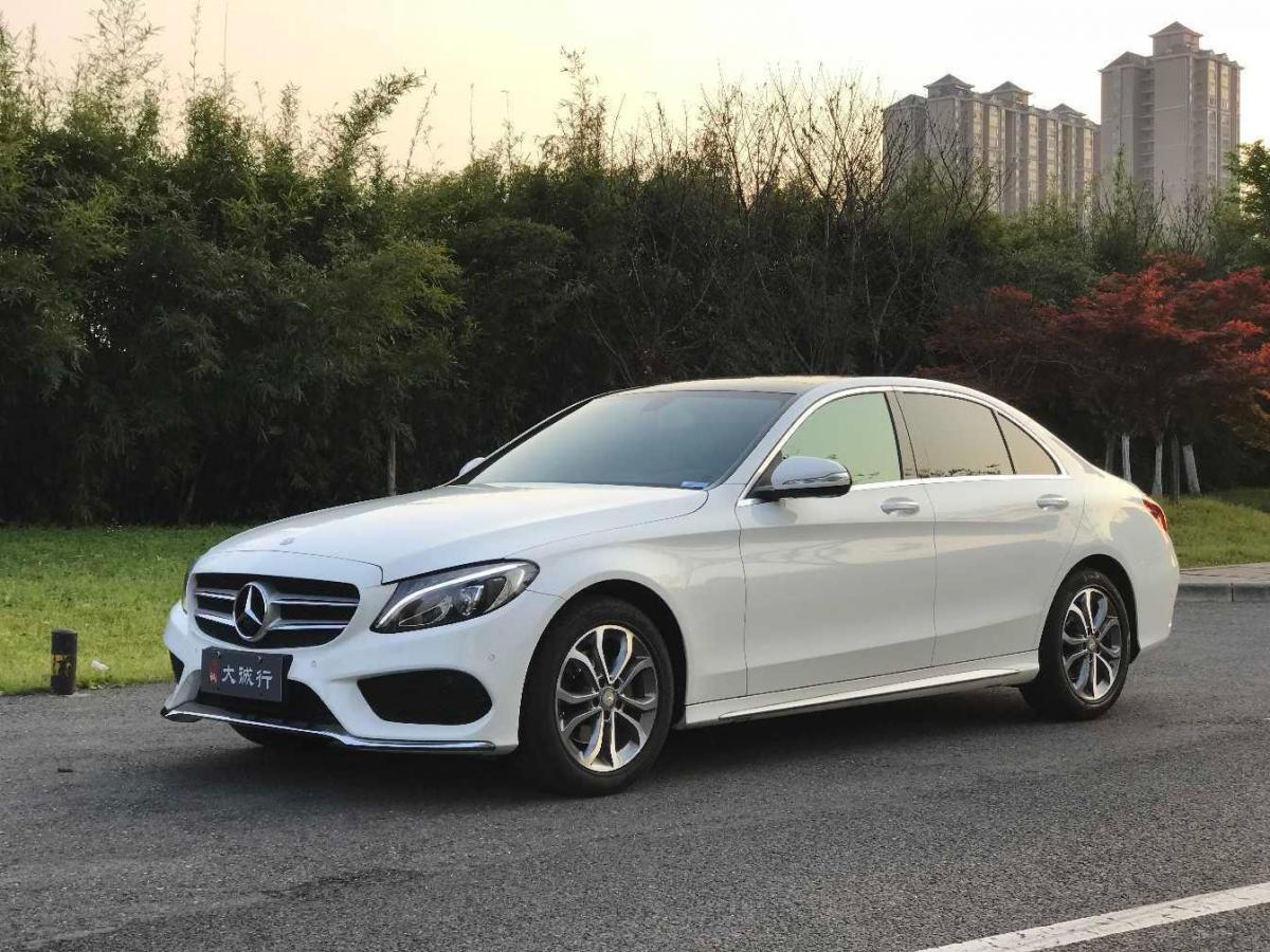 长沙2015年9月奔驰奔驰c级2015款c200l运动型白色手自一体