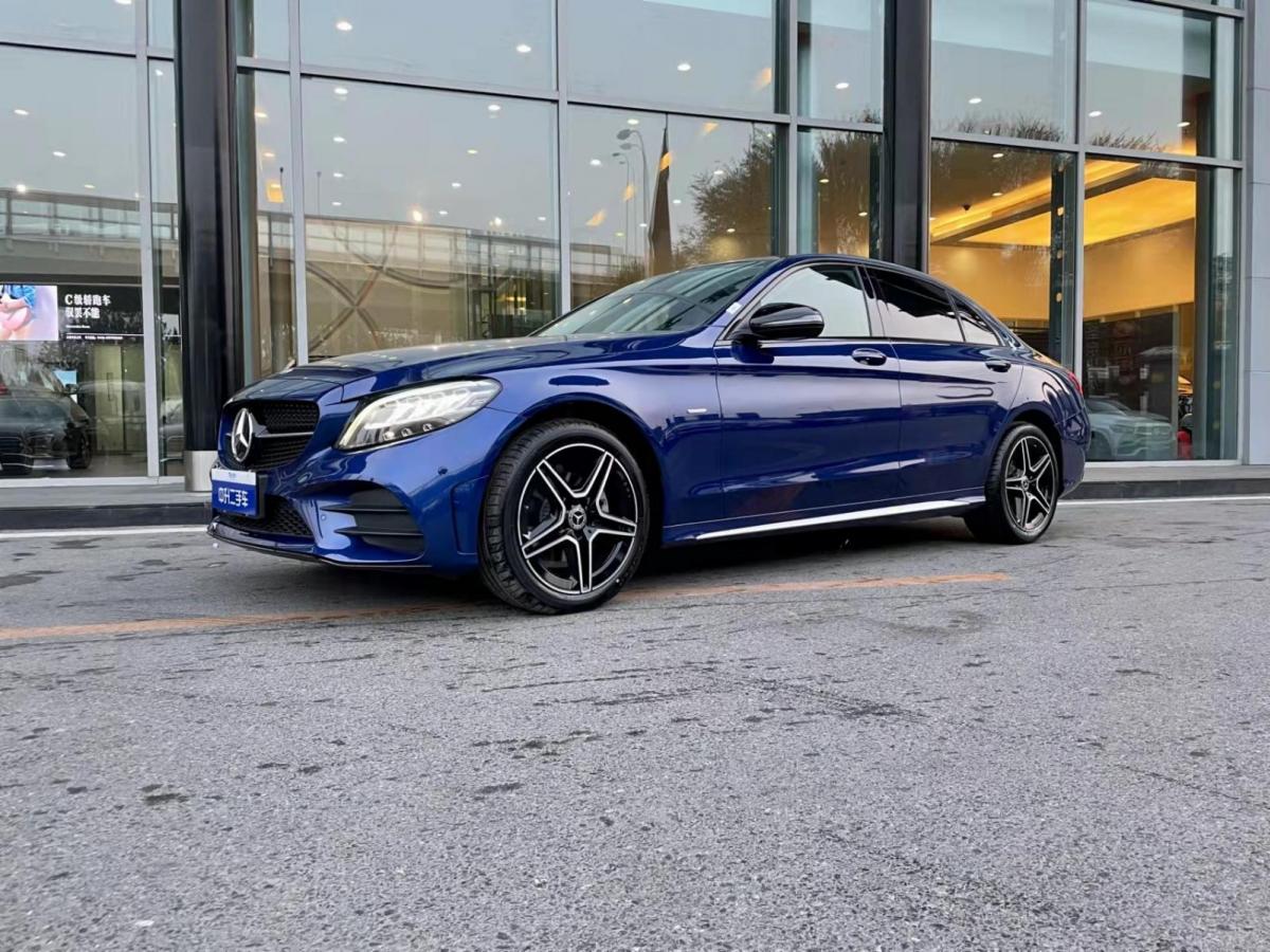 大连2021年10月奔驰奔驰c级2021款c260l运动星耀臻藏版蓝色自动档
