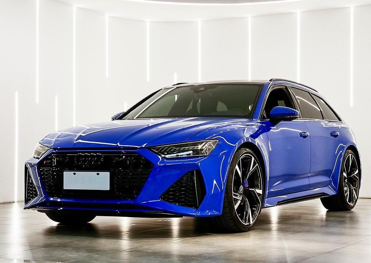 绍兴2021年6月奥迪奥迪rs62021款rs640tavant尊享版蓝色手自一体