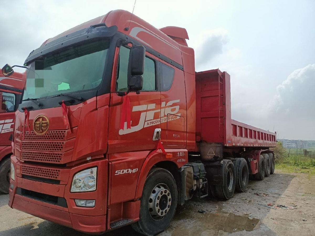 【玉林二手车】2018年3月_二手解放jh6半挂自卸,500马力,9.