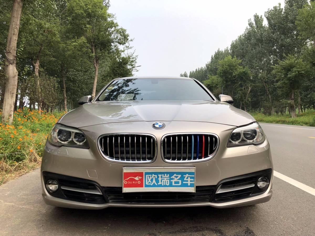 济南2016年7月宝马宝马5系2014款525li领先型香槟色手自一体