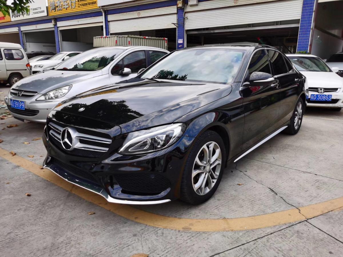 汕头2014年10月奔驰奔驰c级2015款c200l运动型黑色手自一体