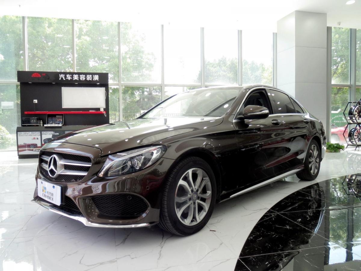 上海2016年8月奔驰奔驰c级2015款c200l运动型香槟色自动档