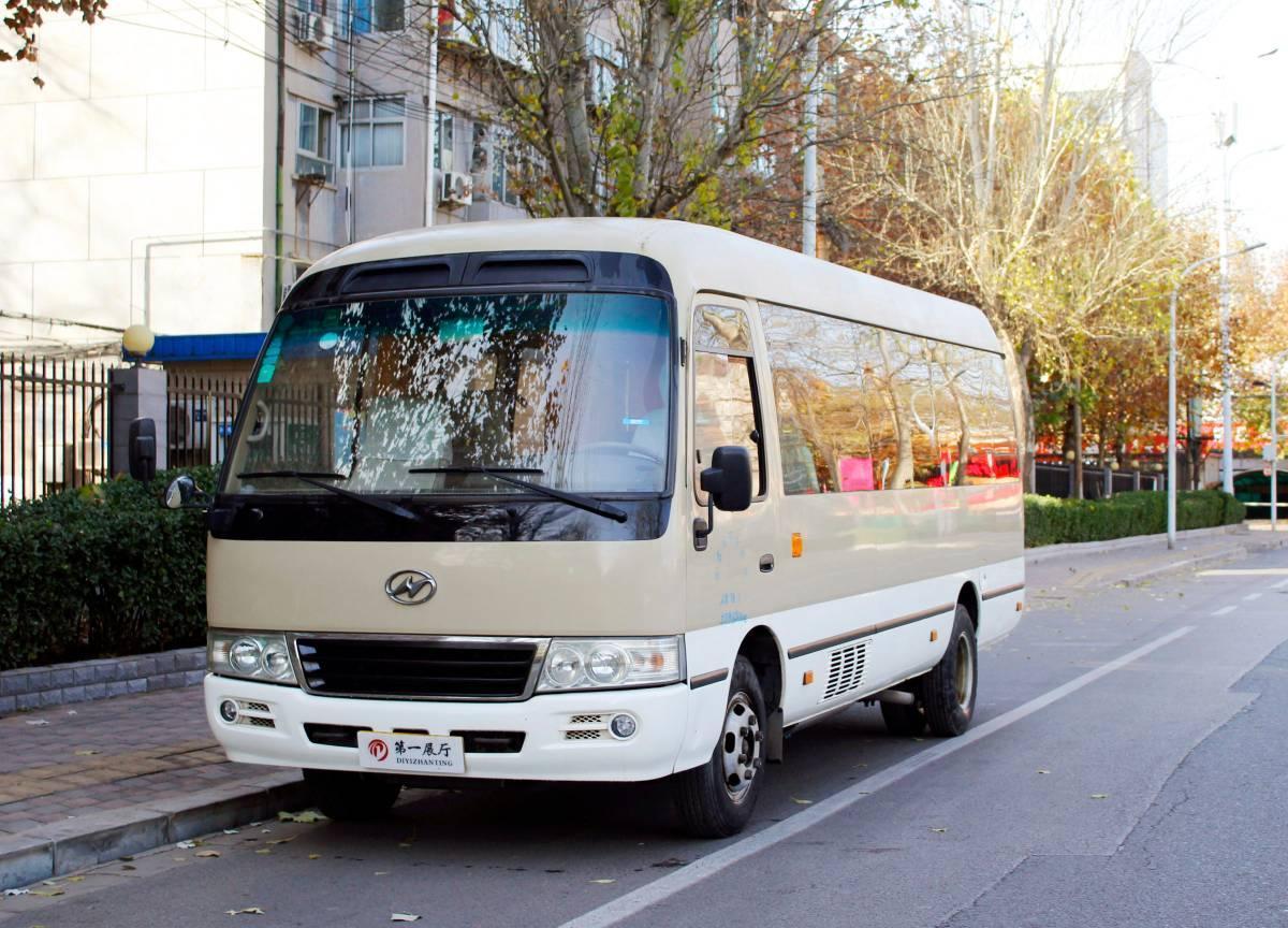 张家口2010年8月九龙考斯特xml6601公交版香槟色手动挡
