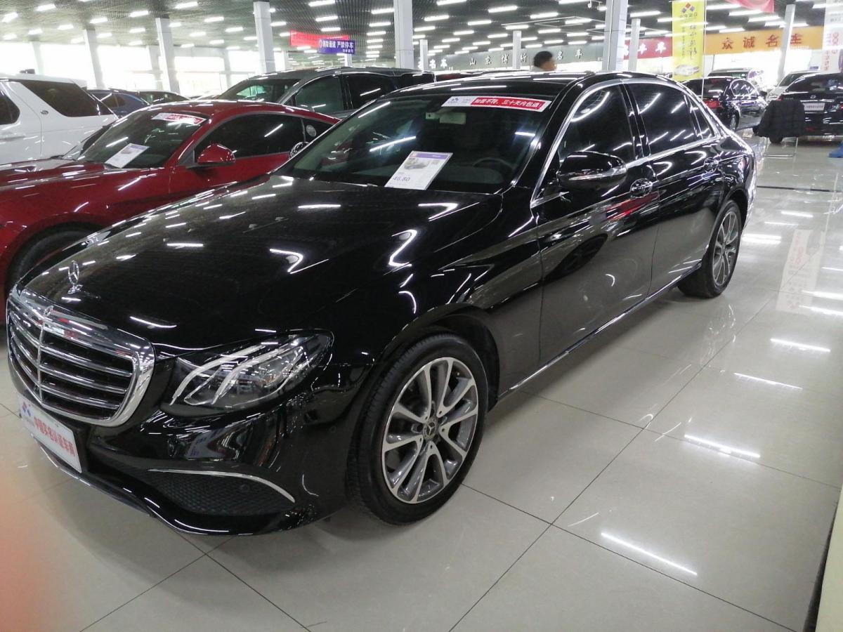 济南2019年6月奔驰奔驰e级2019款e300l豪华型黑色手自一体