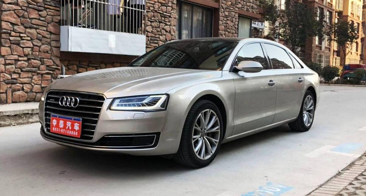 济南2015年8月奥迪奥迪a82014款a8l45tfsiquattro豪华型香槟色手自