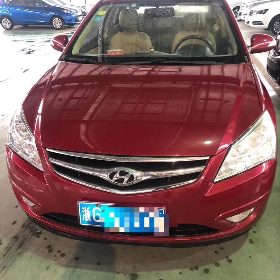 金华2010年12月现代伊兰特2010款16l豪华型红色自动档