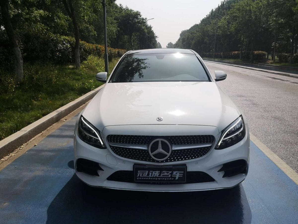 济南2020年10月奔驰奔驰c级2020款改款c260l运动版白色手自一体