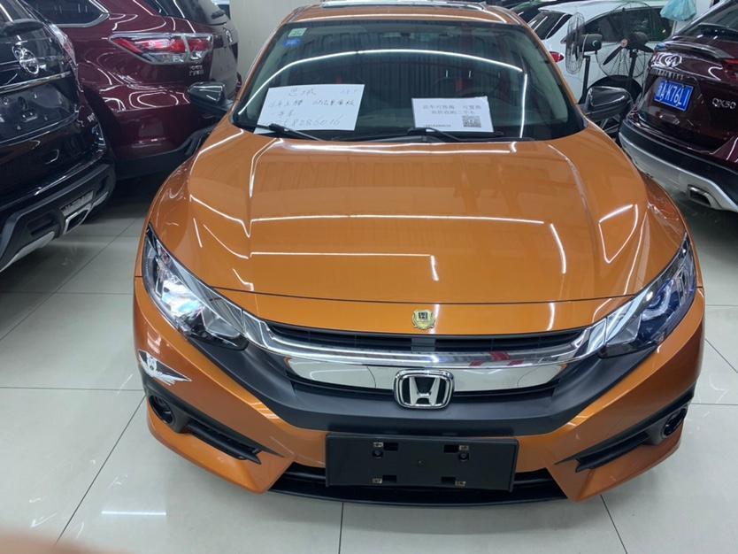 杭州2016年6月本田思域2016款220turbocvt豪华版橙色自动档